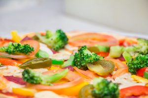 Pizza with Vegetable Toppings